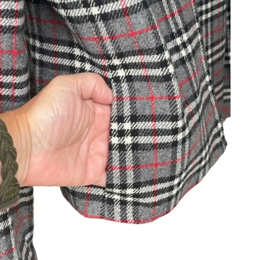 Bridgetown Collection Women's Wool Blend Plaid Full-Zip Jacket Blazer Size 6